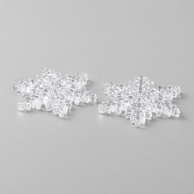 Transparent Acrylic Connector Charms TACR-WH0001-74C-1