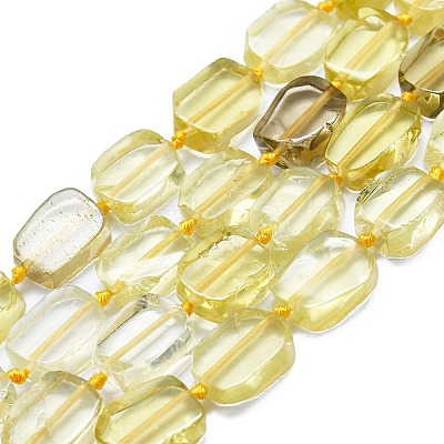 Natural Lemon Quartz(Heated) Beads Strands G-K245-J03-B01-1