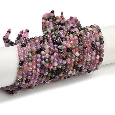 Natural Multicolor Tourmaline Beads Strands G-C181-B04-03-1