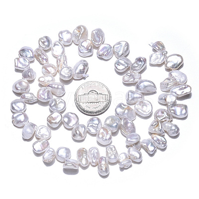 Natural Baroque Style Keshi Pearl Beads Strands PEAR-S020-R06-1