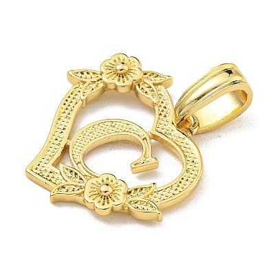 Heart Brass Pendants KK-I714-04G-C-1