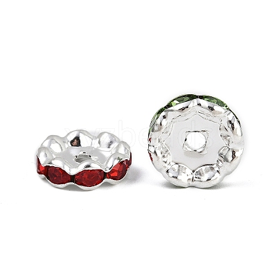 Brass Rhinestone Spacer Beads RB-A014-L12mm-S-1