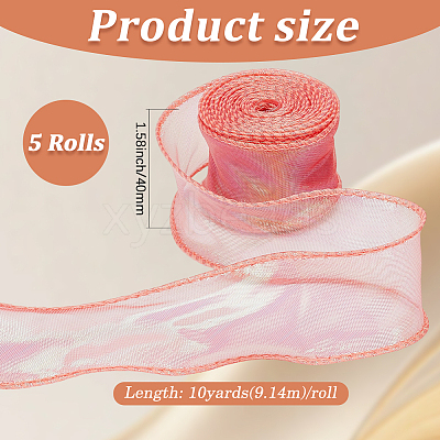 Polyester Iridescent Ribbon OCOR-WH20002-08B-1