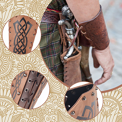Adjustable PU Leather Cord Bracelet with Cord AJEW-WH0270-433A-1