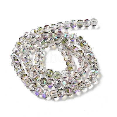 Transparent Electroplate Glass Beads Strands GLAA-Q099-C01-12-1-1