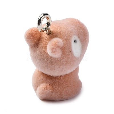 Flocky Resin Pendants FIND-S001-06H-1