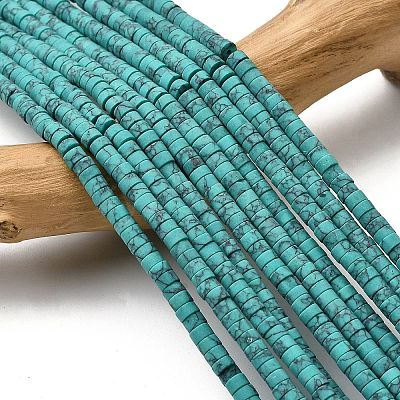 Dyed Synthetic Turquoise Beads Strands G-Z089-A04-O-1