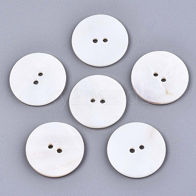 2-Hole Freshwater Shell Buttons X-SHEL-S276-136D-01-1