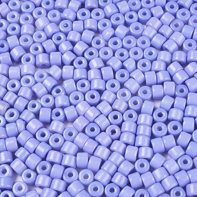 Opaque Baking Paint Glass Seed Beads SEED-T008-02R-1