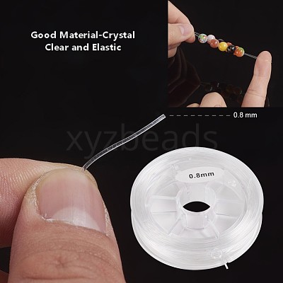 Round Japanese Elastic Crystal String EW-G008-01-0.8mm-1