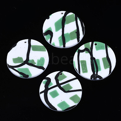 Handmade Polymer Clay Pendants CLAY-N010-023-02-1