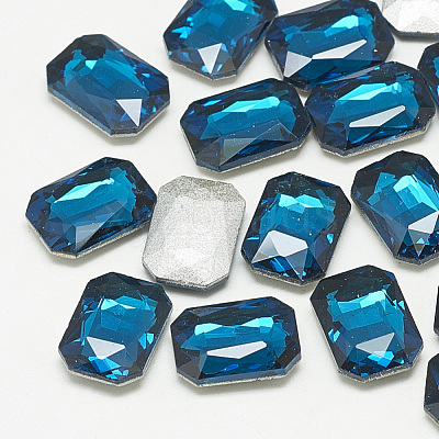 Pointed Back Glass Rhinestone Cabochons RGLA-T079-10x14mm-14-1