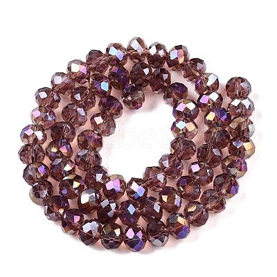 Electroplate Glass Beads Strands EGLA-A044-T8mm-B13-1