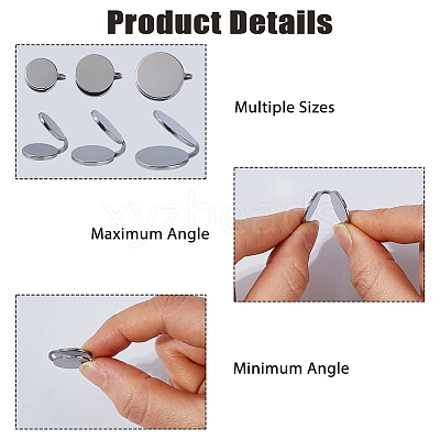 12Pcs 3 Styles 304 Stainless Steel Cuff Earrings EJEW-HS0001-36P-1