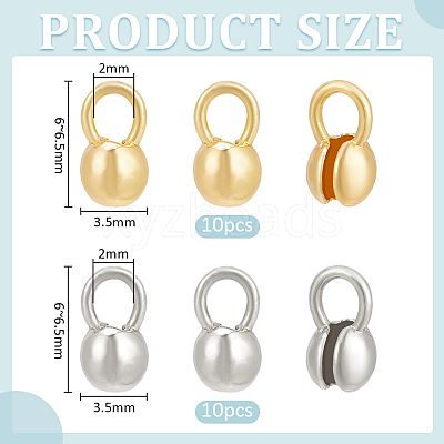 20Pcs 2 Colors Alloy Bead Tips FIND-BC0005-48-1
