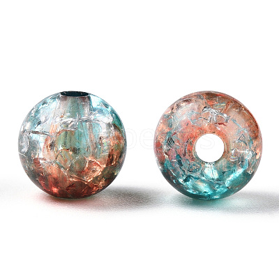 Transparent Crackle Acrylic Beads CACR-N002-14A-1