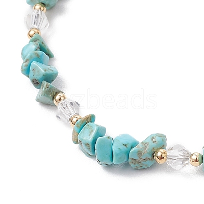 Natural Howlite Chip Beaded Bracelets for Women BJEW-JB11742-04-1
