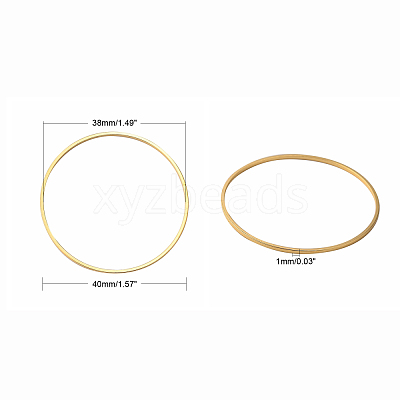 Brass Linking Rings KK-Y003-03L-G-1