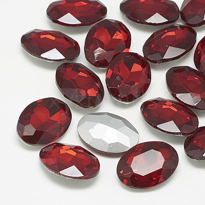 Pointed Back Glass Rhinestone Cabochons RGLA-T080-20x30mm-07-1
