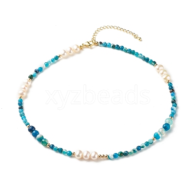 Natural Pearl Beaded Necklace NJEW-JN03765-01-1