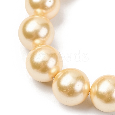 Electroplated Shell Pearl Beads Strands BSHE-G041-16mm-01-1
