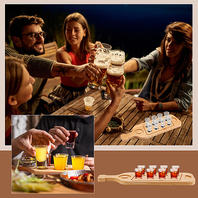 Bamboo 8 Tray Wine Glass Holder DIY-WH0430-912A-1