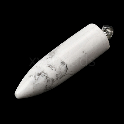 Natural Howlite Pointed Pendants G-F820-12A-1