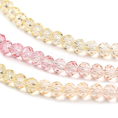 Transparent Painted Glass Beads Strands X1-DGLA-A034-T4mm-A09-1
