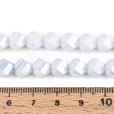 Anti-Tarnish Electroplate Glass Beads Strands GLAA-T025-8mm-14C-1