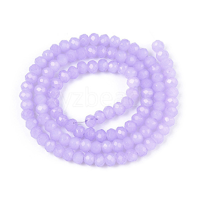 Baking Paint Imitation Jade Glass Bead Strands X-DGLA-A034-J8MM-A50-1