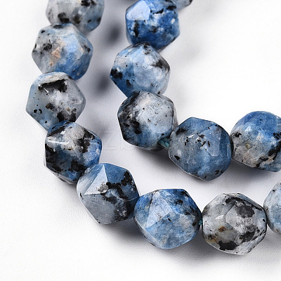 Dyed Natural Sesame Jasper Beads Strands G-T139-8mm-47I-1