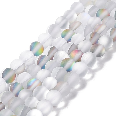 Synthetic Moonstone Beads Strands G-E573-01A-14-1