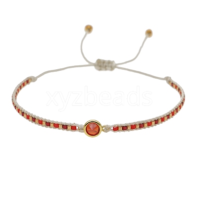 Adjustable Nylon Cord Braided Bead Bracelets BJEW-C011-16A-1