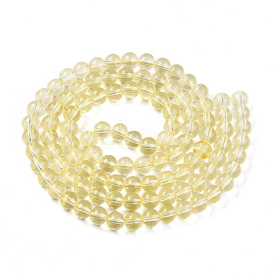 Baking Paint Transparent Glass Beads Strands DGLA-N006-8mm-03-1