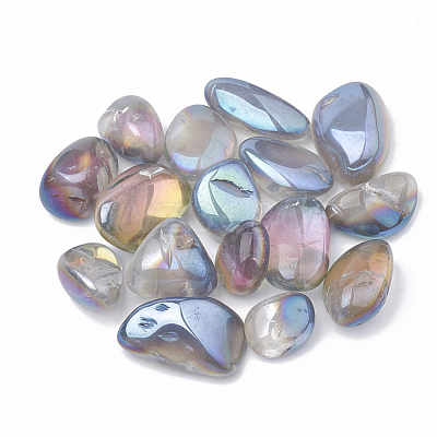 PVD Vacuum Plating Natural Quartz Crystal Beads G-N0320-02A-1