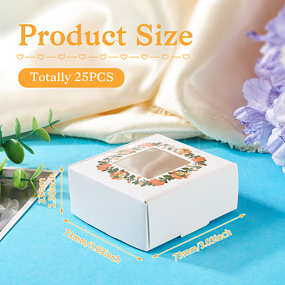 White Cardstock Flower Printed Paper Packaging Mailer Boxes CON-TAC0022-01-1