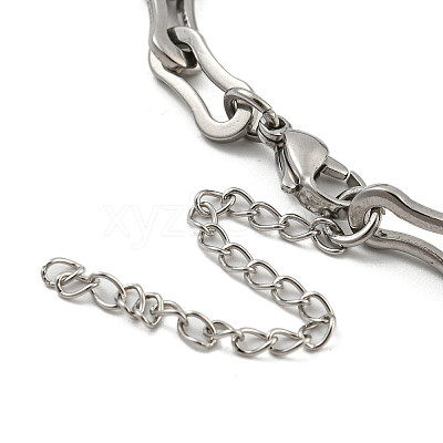 Non-Tarnish 304 Stainless Steel Cable Chains Bracelets for Men & Women BJEW-D042-17P-1