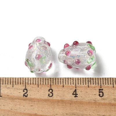 Handmade Foil Lampwork Bumpy Beads Strands FOIL-Z001-05C-1