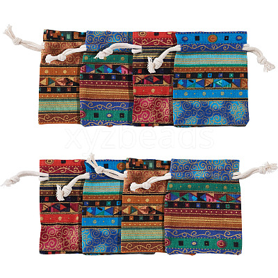 10Pcs Ethnic Style Cotton & Linen Storage Bags ABAG-TADJ0001-04B-1