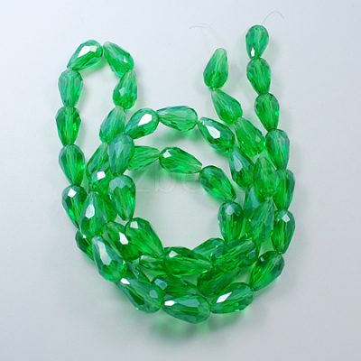 Electroplate Glass Beads Strands EGLA-R008-11x8mm-3-1