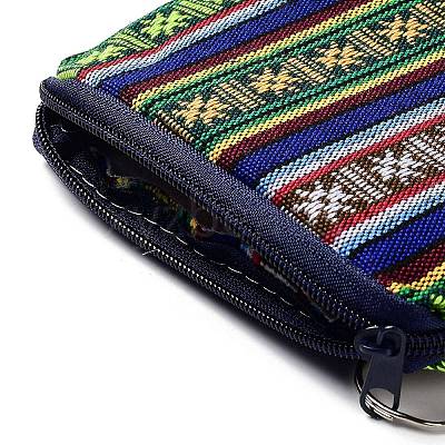Bohemian Style Stripe Pattern Cotton Cloth Wallets ABAG-Q043-04-1