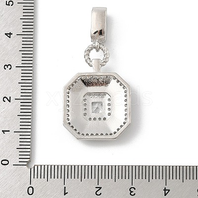 Brass Micro Pave Cubic Zirconia Pendants KK-U047-05P-1