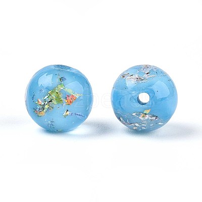 Handmade Foil Lampwork Beads LAMP-T021-31D-1