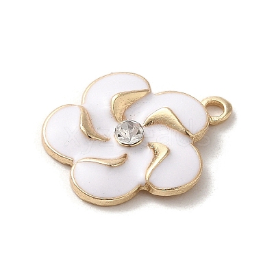 Flower Alloy Enamel Pendants ENAM-A007-03KCG-01-1