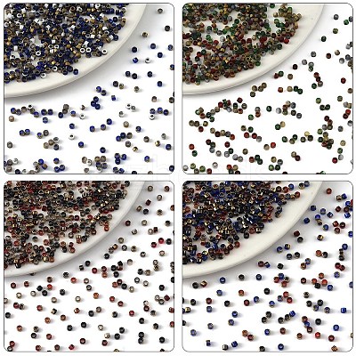 10.5G 3 Colors Baking Paint Glass Seed Beads FIND-YW0007-89A-1