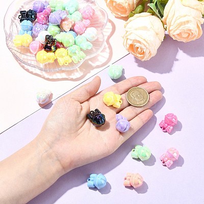 50Pcs Opaque Acrylic Pendants SACR-CJ0001-72-1