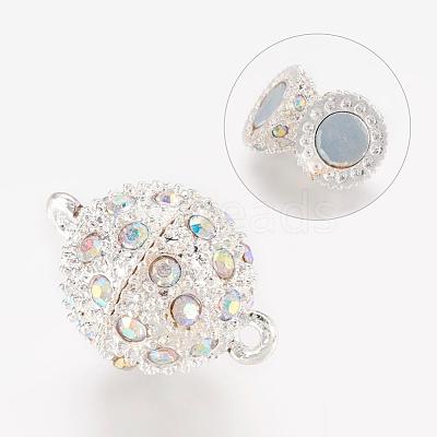 Alloy Magnetic Clasps with Loops RB-J031-S-1