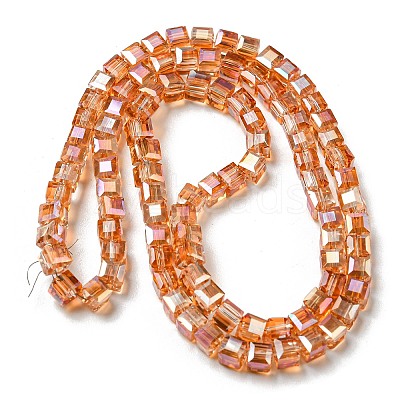Electroplate Glass Beads Strands EGLA-D018-3x3mm-50-1