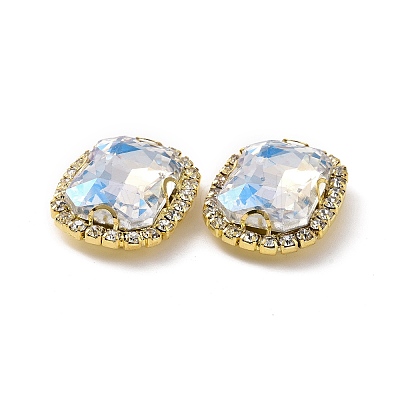 Rectangle Octagon Sew on Rhinestone X1-DIY-E062-02G-01-1