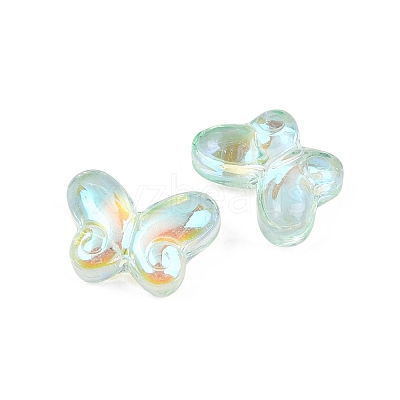 AB Color Plated Transparent Glass Beads GLAA-Z020-01D-1